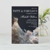 Gouden glitters jurk vijftig en fantastisch avondk kaart (Staand voorkant)