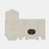 Gouden glitters lovertjes bloemachtige trouw bedankdoosjes (Uitgevouwen)