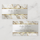 gouden glitters marmeren visitekaartje (Voorkant / Achterkant)