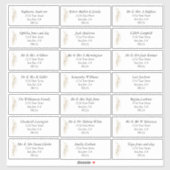 Gouden Glitters Naam- en Adreslabels voor gasten Sticker (Vel)