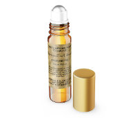 Gouden glitters parfumrollerfleslabel vierkante sticker