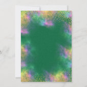 Gouden glitters Sneaker Bal Verjaardagsfeest kleur Kaart (Achterkant)