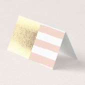 Gouden Glitters | Strepen | Oog Wimper Schoonheid Visitekaartje (Achterkant)