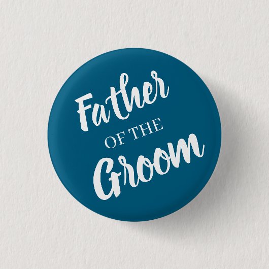 Gouden glitters vader van de bruidegom trouw knoop ronde button 3,2 cm (Voorkant)