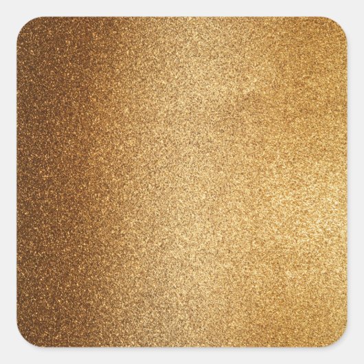 Gouden Glitters Vierkante Sticker (Voorkant)
