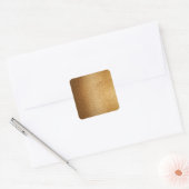 Gouden Glitters Vierkante Sticker (Envelop)