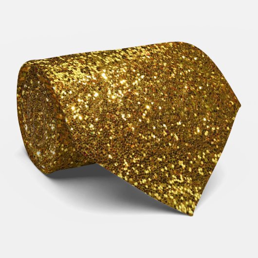 Gouden glitterslip stropdas (Opgerold)