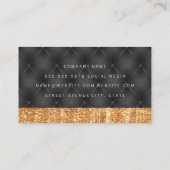 Gouden glittersnijrand | Luxe gestoffeerde kussen Visitekaartje (Achterkant)