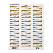 Gouden glittersparkles & witte aangepaste adreslab etiket (Full Sheet)
