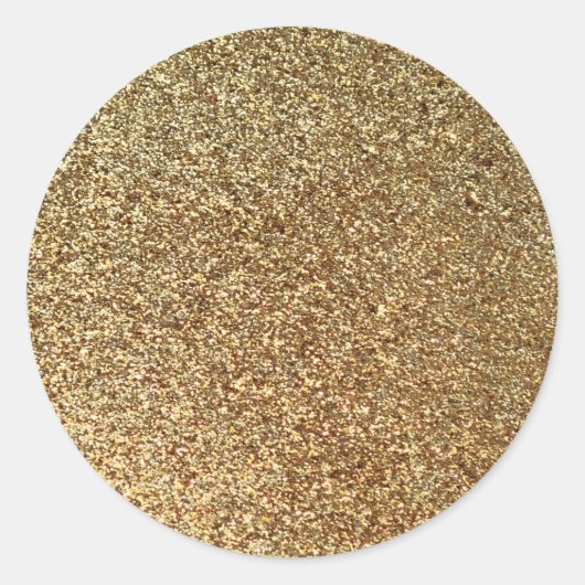 gouden glitterspleetachtergrond ronde sticker (Voorkant)