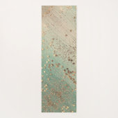 Gouden glittersterren op Zee Groen Yogamat (Achterkant)