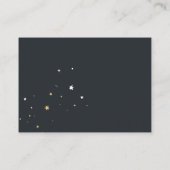 Gouden glittersterren waterverf chique luier loter informatiekaartje (Achterkant)