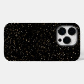 Gouden Glitterstof op Zwart Case-Mate iPhone Case (Achterkant (horizontaal))