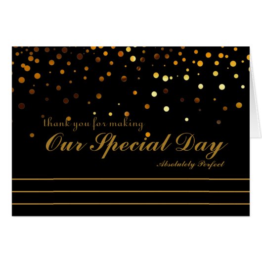 Gouden glitterstrepen Bedankt voor deze speciale d (Voorkant Horizontaal)