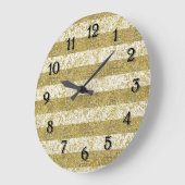 Gouden Glitterstrepen Grote Klok (Hoek)