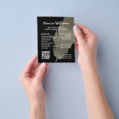 Gouden glitterveer Notaris Flyer (Hand)