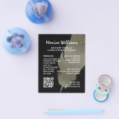 Gouden glitterveer Notaris Flyer (Enkel)