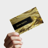 Gouden Glittery Textuur Luxe Patroon Monogram Visitekaartje