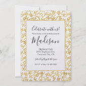 Gouden Glitz Abstracte Squiggles Kaart (Voorkant)