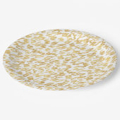 Gouden Glitz Abstracte Squiggles Papieren Bordje (Gekanteld)