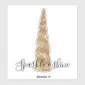 Gouden Glitz Eenhoorn Sparkle Sticker (Vel)