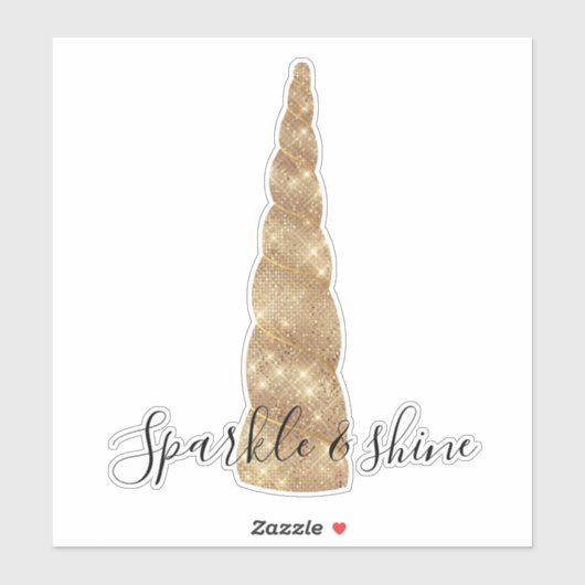 Gouden Glitz Eenhoorn Sparkle Sticker (Vel)
