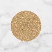 Gouden Glitz Glam Glitter Sparkle Gepersonaliseerd Confetti (Kleine voorkant)