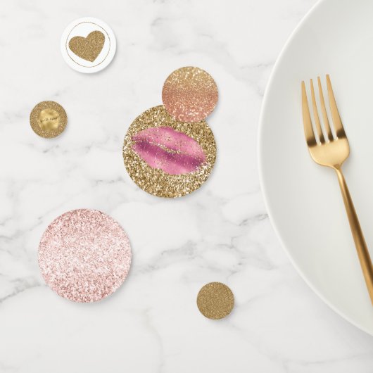 Gouden Glitz Glam Glitter Sparkle Gepersonaliseerd Confetti (Groep)