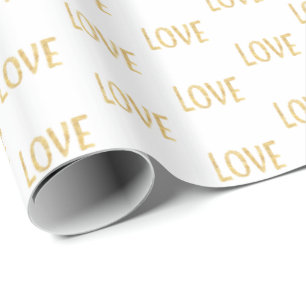Gouden Glitz Liefde Cadeaupapier