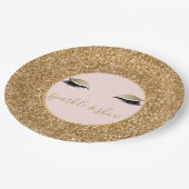 Gouden Glitz Ogen Papieren Bordje (Gekanteld)