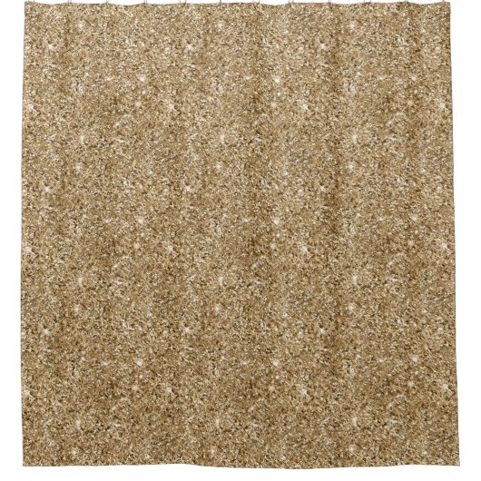 Gouden Glitz Sparkle Glam Douchegordijn (Voorkant)