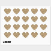 Gouden Glitz Sparkle Glam Hart Sticker (Vel)