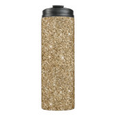 Gouden Glitz Sparkle Glam Thermosbeker (Voorkant)