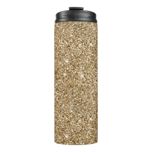 Gouden Glitz Sparkle Glam Thermosbeker (Voorkant)