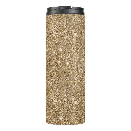 Gouden Glitz Sparkle Glam Thermosbeker (Achterkant)