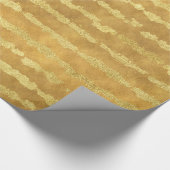 Gouden Glitz strepen Cadeaupapier (Hoek)