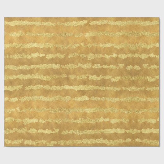 Gouden Glitz strepen Cadeaupapier (Vlak)