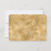 Gouden Glitz Zebra Print RSVP (Achterkant)