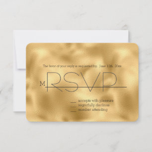 Gouden Glitz Zebra Print RSVP