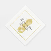 Gouden Glitzy Ananas Verjaardag Servetten (Hoek)