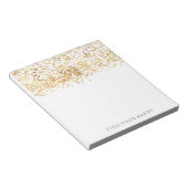 Gouden Glitzy Confetti Notitieblok (Schuin)