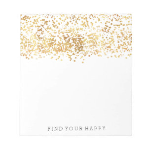 Gouden Glitzy Confetti Notitieblok