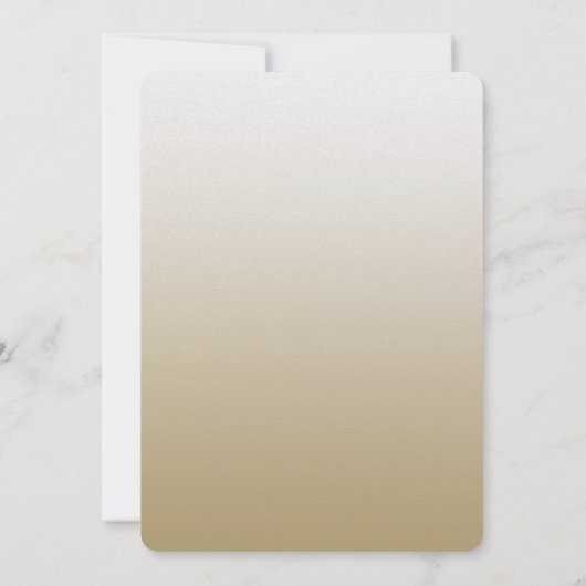 Gouden Glitzy Confetti Ombre Kaart (Achterkant)