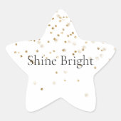 Gouden Glitzy Confetti Sparkle Ster Sticker (Voorkant)