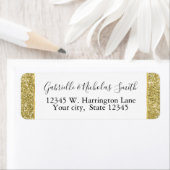 Gouden Glitzy Faux Glitter Etiket (Insitu)