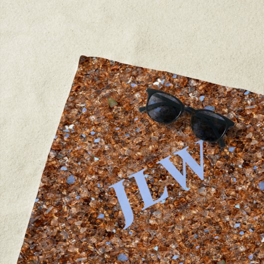 Gouden Glitzy Glam Brons Strandlaken (In situ)