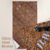 Gouden Glitzy Glam Brons Strandlaken