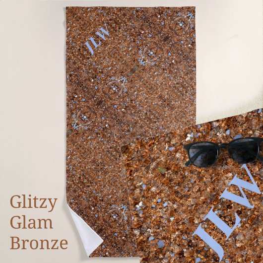 Gouden Glitzy Glam Brons Strandlaken