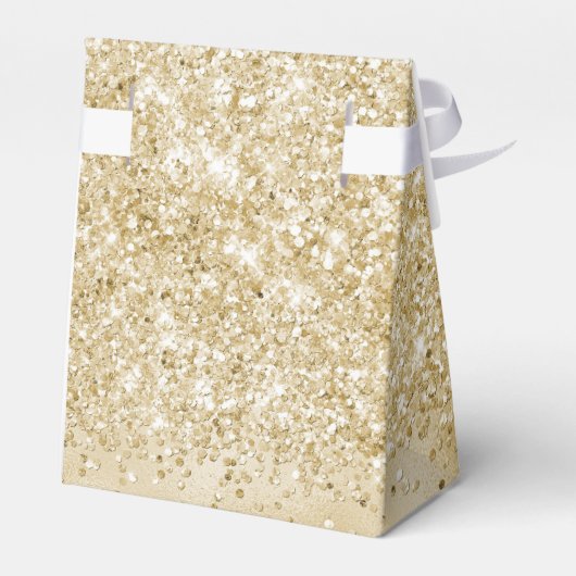 Gouden Glitzy Glitter Favor Box Bedankdoosjes (Achterkant)
