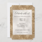 Gouden Glitzy Glitter Giraffe Print Kaart (Voorkant)